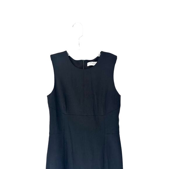 MM. Lafleur Black Basic Career Office Work Sleeveless Ponte Sheath Dress Size 8 - Picture 4 of 9